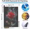 5D Rose Diamond Painting Kits for Adults Beginners, Red Flower Diamond Art Kit,DIY Full Round Drill Diamond Dot Gem Art Kits for Adults,Home Wall Decor 12x12 Inch